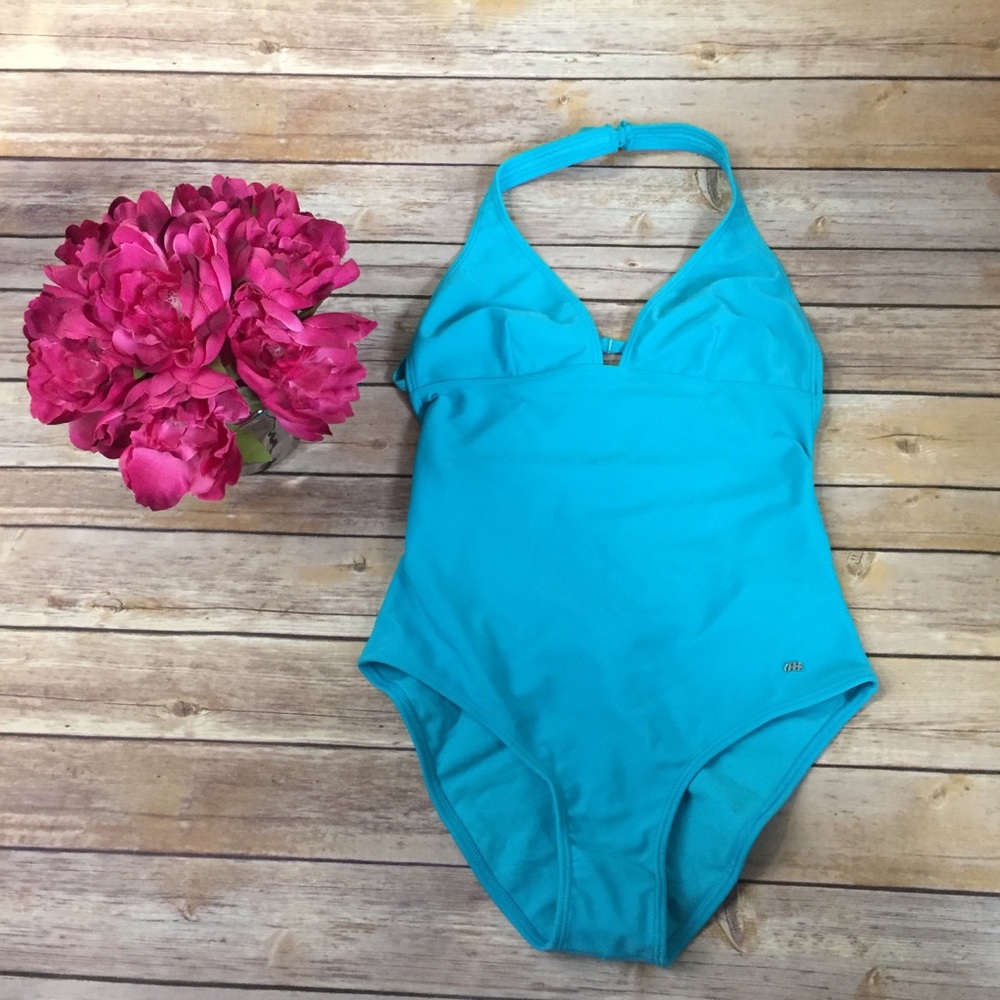 AGUA DOCE Aqua Blue Brazil Swimsuit Size M